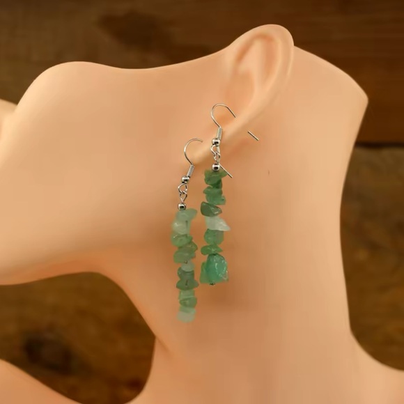 Bracelet And Earrings Set - Natural Healing Stone Aventurine - Picture 7 of 15